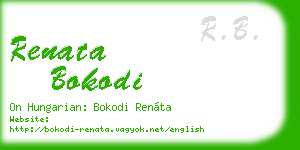 renata bokodi business card